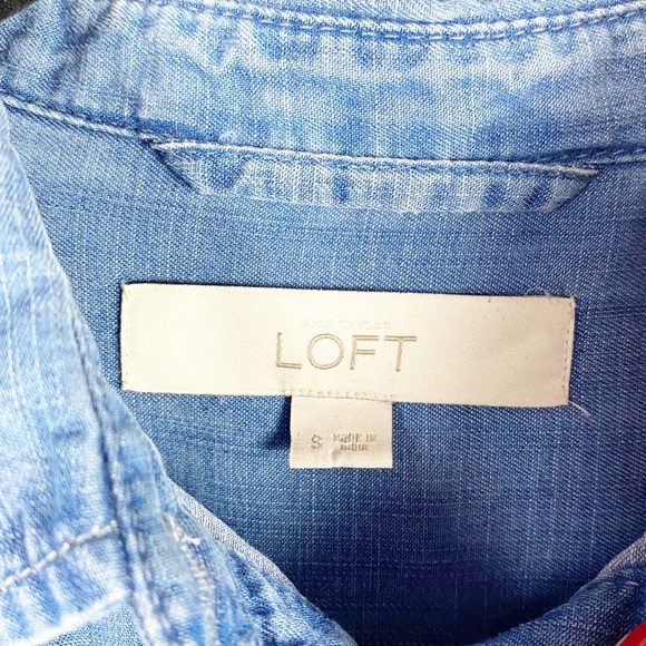 LOFT Denim Shirt Dress - Picture 3 of 3